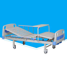 เตียงโรงพยาบาลแบบแมนนวลแบบเคลื่อนย้ายได้พร้อมด้วย Abs Turn Over Table ขนาดที่กำหนดเอง