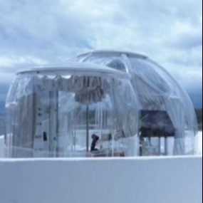 ท่องเที่ยว PC Bubble Geodesic Dome เต็นท์สำหรับจัดเลี้ยงยามว่าง