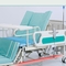 ABS Guardrails โรงพยาบาลพยาบาลโลหะเตียงปรับระดับได้พร้อมลูกล้อ 4 ตัว